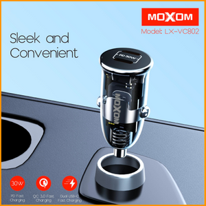 MOXOM LX-VC802 30W PD x2 Car Charger