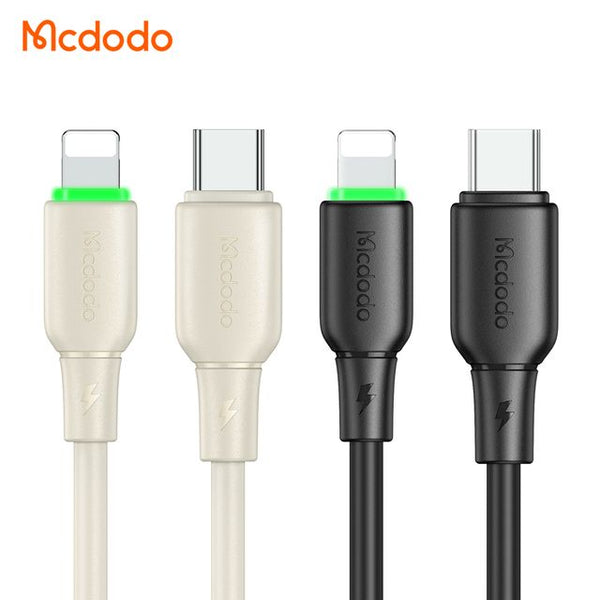 MCDODO CA-4760 36W Type-C to Lightning Data Cable with LED Light 1.2m
