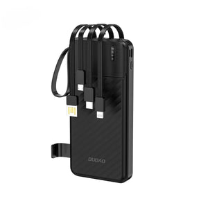 DUDAO K11 10000mAh Power Bank with Built-in Cables & Phone Stand