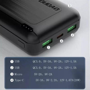 DUDAO K12PQ+ 20000mAh PD 20W Fast Charging Power Bank