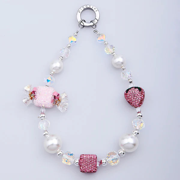 PICOCICI Diamond Bell Strawberry phone charm