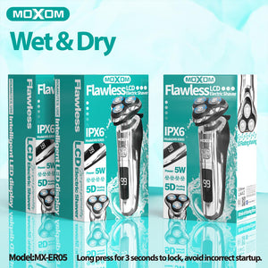 MOXOM MX-ER05 IPX6 Flawless LCD Electric Shaver