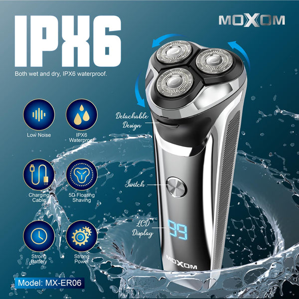 MOXOM MX-ER06 IPX6 Refinement LCD Electric Shaver