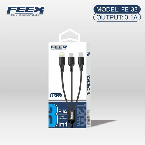 FEEX FE-33 3-in-1 USB Cable