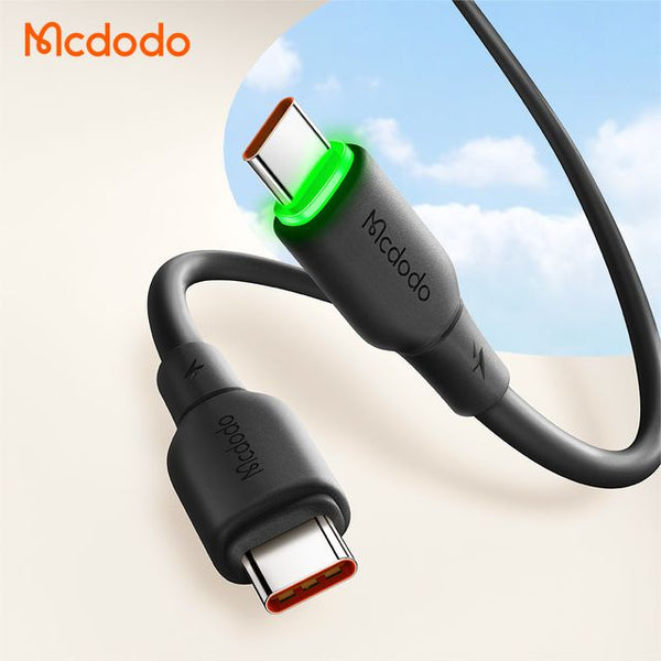 MCDODO CA-4770 65W Type-C to Type-C Data Cable with LED Light 1.2m