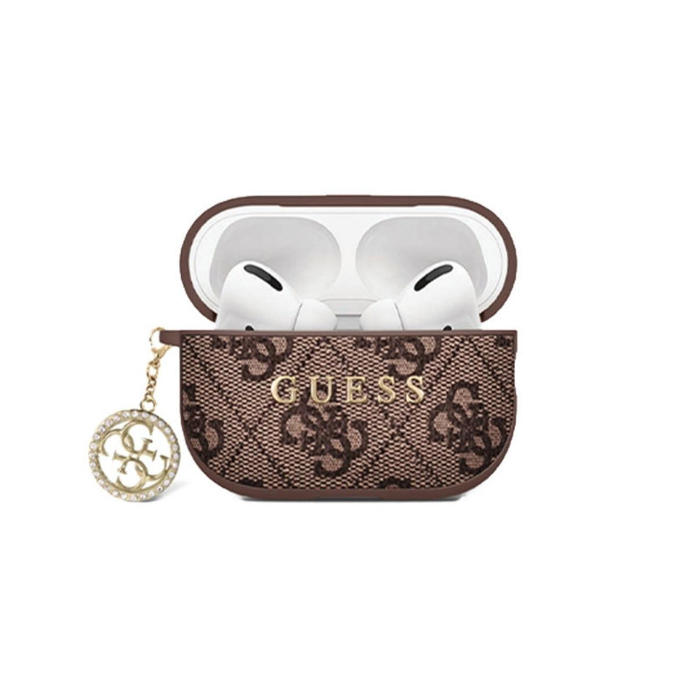 GUESS 4G PU AirPods Case with Strass Charm