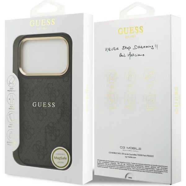 GUESS Classic 4G Leather MagSafe Case
