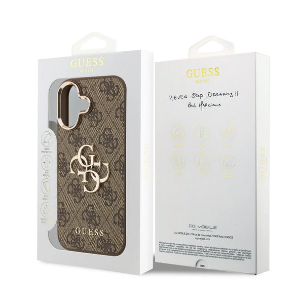 GUESS MagSafe 4G PU Leather Case with Gold Accents