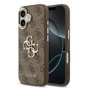 GUESS MagSafe 4G PU Leather Case with Gold Accents