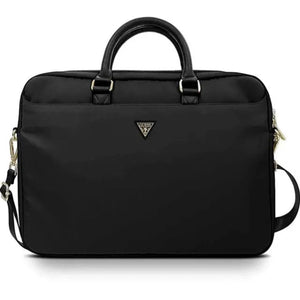 GUESS Nylon Laptop Bag with Triangle Logo