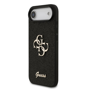 GUESS PU Glitter Case with Big 4G Metal Logo