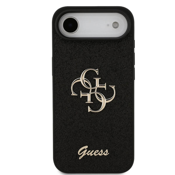 GUESS PU Glitter Case with Big 4G Metal Logo