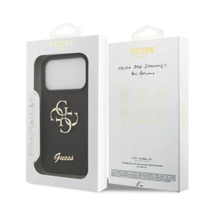 GUESS PU Glitter Case with Big 4G Metal Logo