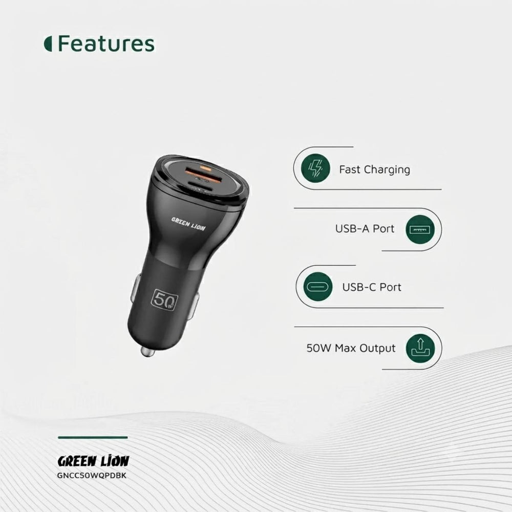 Green_Lion_Dual_Port_Car_Charger_50W_Pd_30WQc_20W