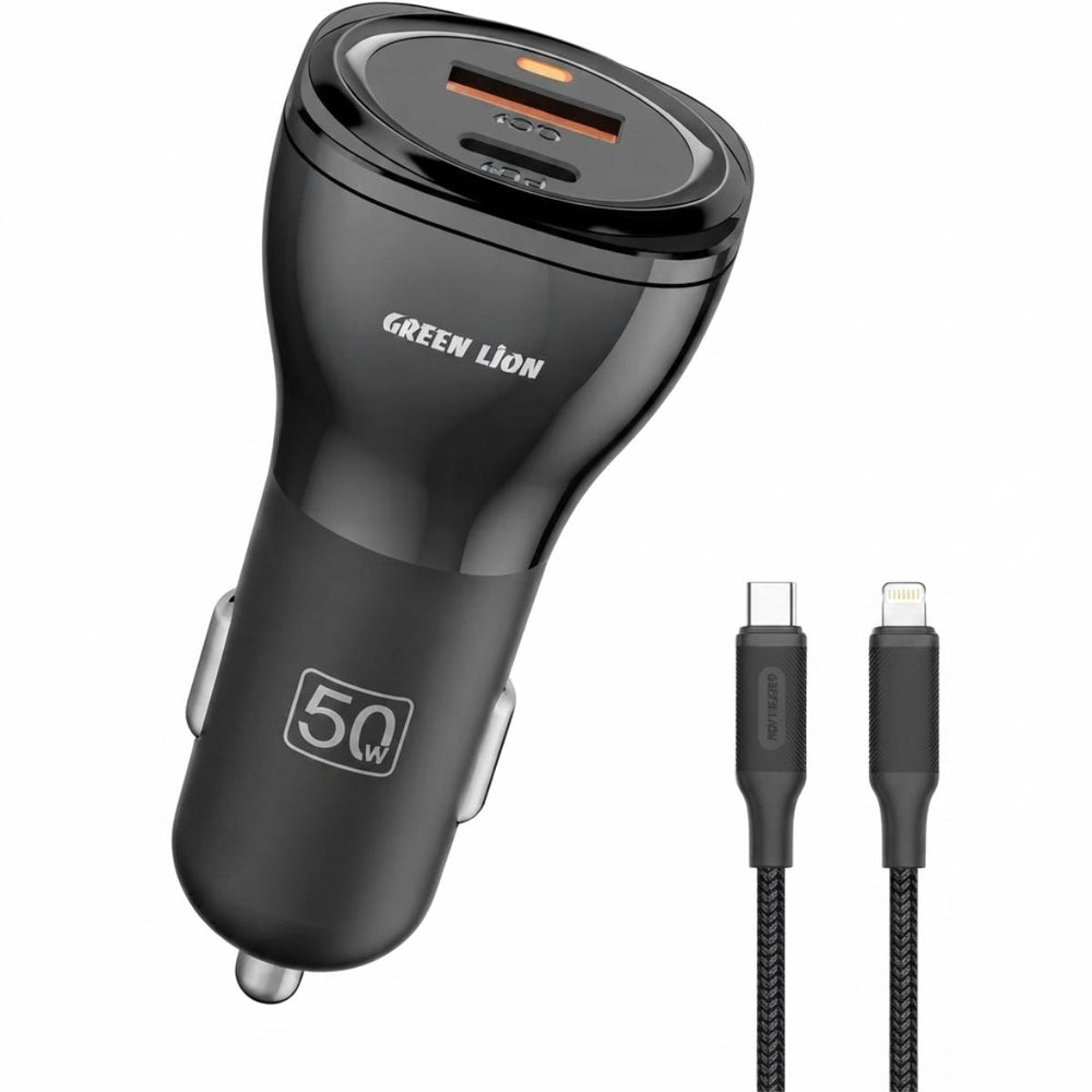 Green_Lion_Dual_Port_Car_Charger_50W_Pd_30WQc_20W_with_USB-C_to_Lightning_Cable_1M