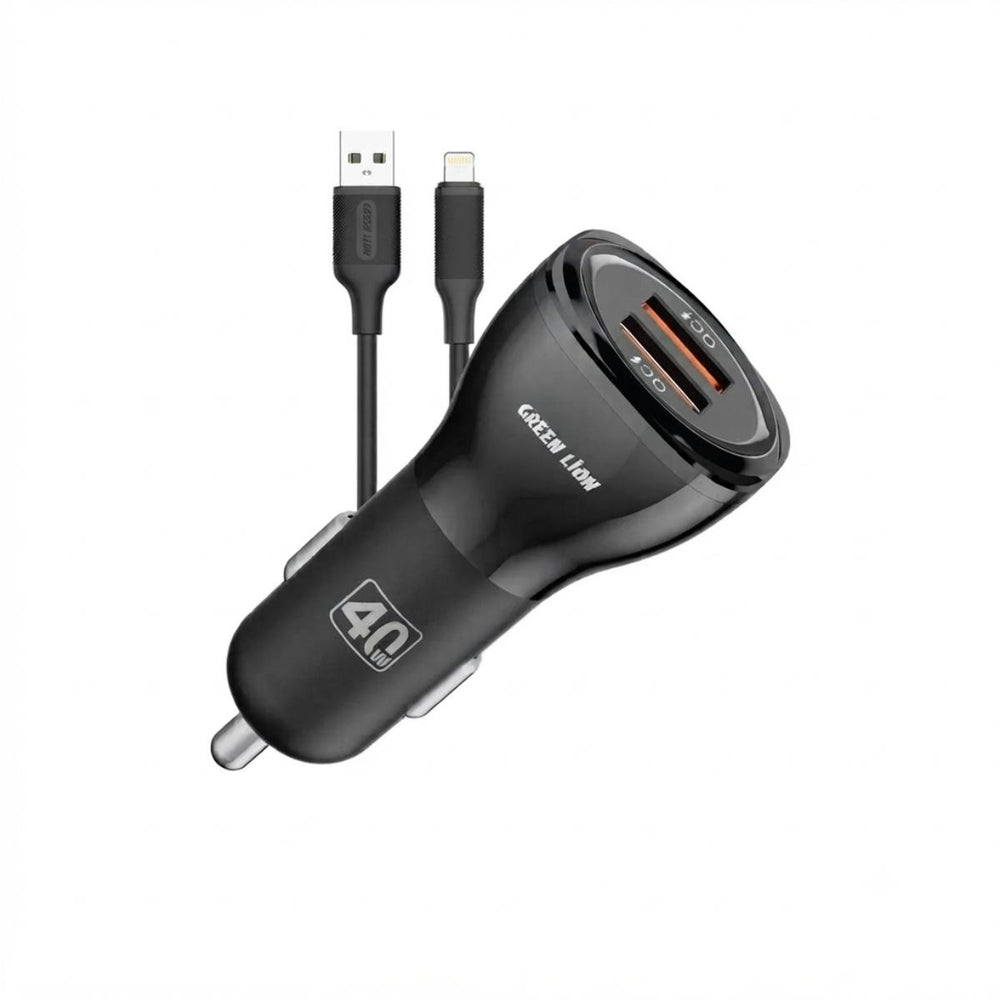 Green_Lion_Dual_QC30_Car_Charger_40W_Qc_20W20W_with_USB-A_to_Lightning_Cable_1M