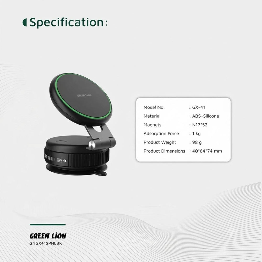 Green_Lion_GX-41_MagSafe_Suction_Phone_Holder