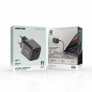 Green_Lion_Ultra_Compact_GaN_Wall_Charger_20W_USB-C_PD_with_Type-C_to_Lightning_Cable_-_Eu_Plug