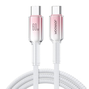 JOYROOM S-A42 Crystal-Clear Series 60W Fast Charging Data Cable (Type-C to Type-C) 1.2M