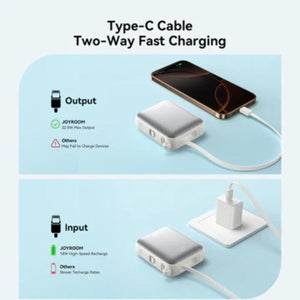 JOYROOM 22.5W mini Power Bank with Dual Cables 10000mAh JR-PBF27