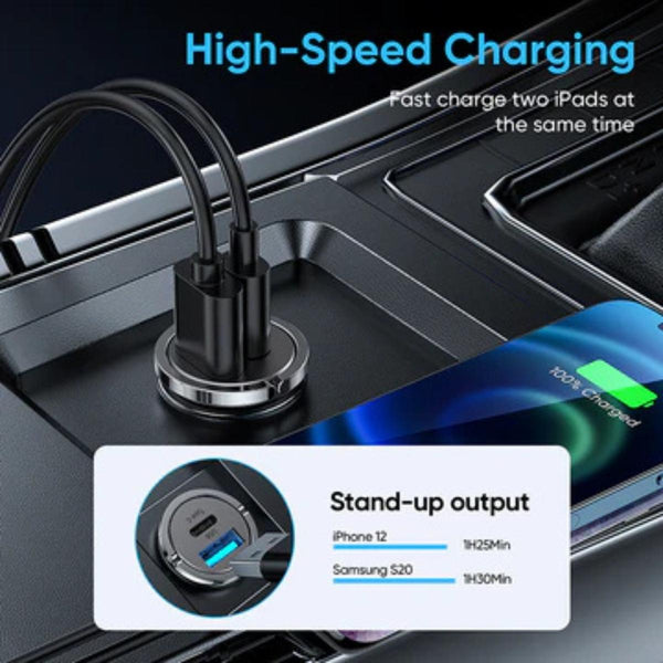 JOYROOM C-A35 45W Mini 2-Port Fast Car Charger