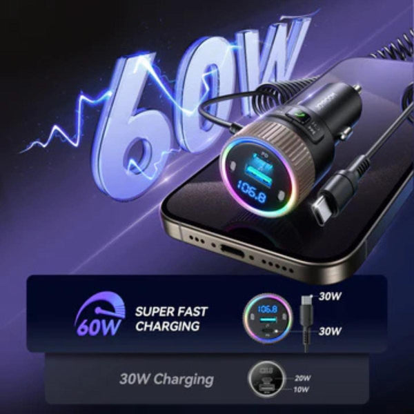 JOYROOM JR-CCB02 60W Car Wireless FM Transmitter