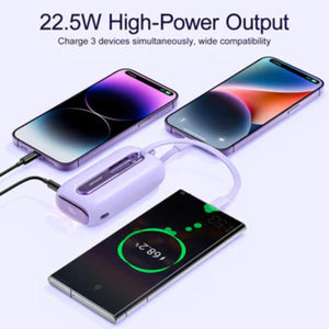 JOYROOM JR-L012 22.5W Powerbank-bulit-in 2in1 cable