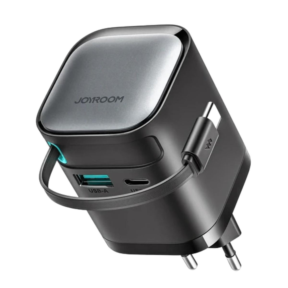 JOYROOM JR-TCL02 GaN 65W Charger with Retractable Cable