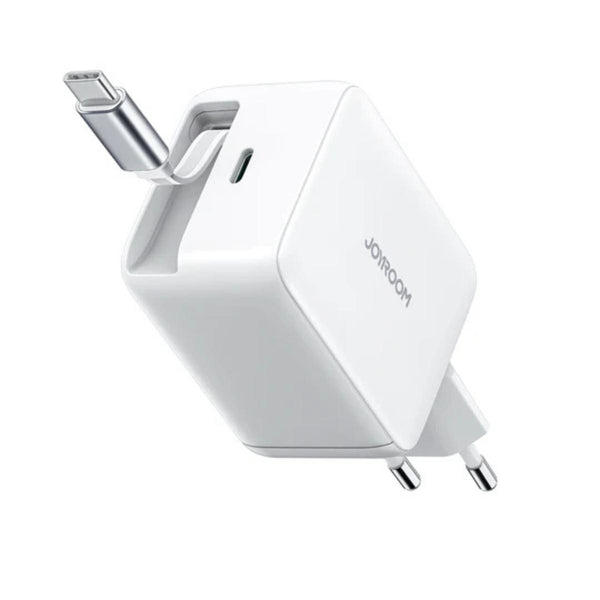 JOYROOM JR-TCL06 67W GaN Charger with Retractable Cable EU