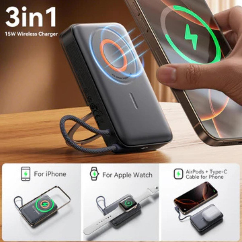 JOYROOM PBM02 3-in-1 Magnetic 10000mAh Fast Charging Power Bank