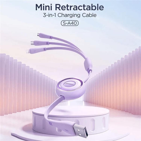 JOYROOM S-A40 3-in-1 Mini Retractable Charging Cable