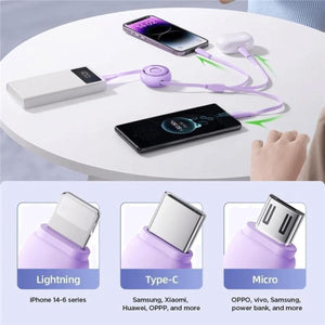 JOYROOM S-A40 3-in-1 Mini Retractable Charging Cable