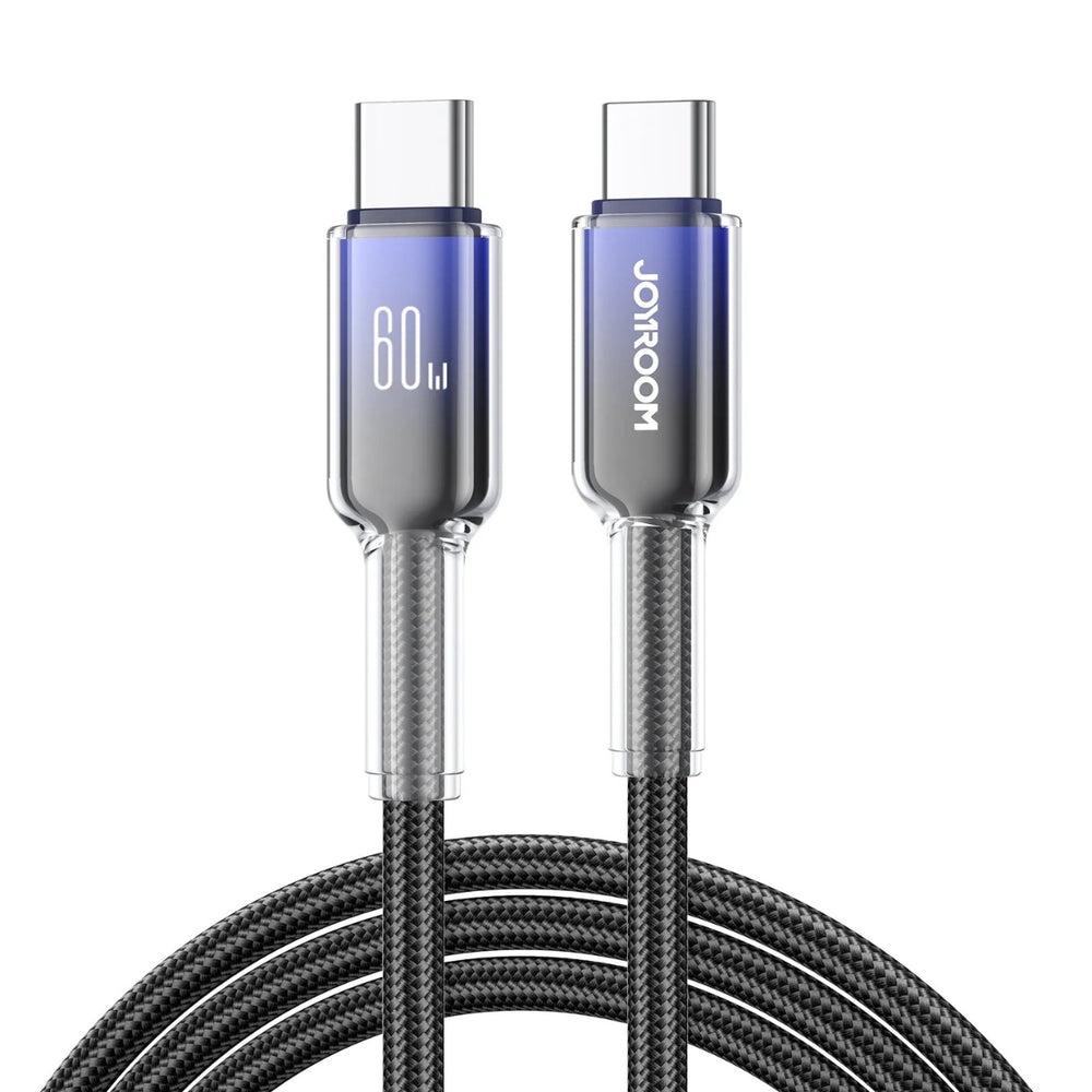 JOYROOM S-A42 Crystal-Clear Series 60W Fast Charging Data Cable (Type-C to Type-C) 1.2M