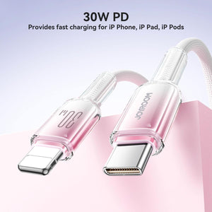 JOYROOM S-A42 Crystal-Clear Series Type-C to Lightning 30W Fast Charging Cable