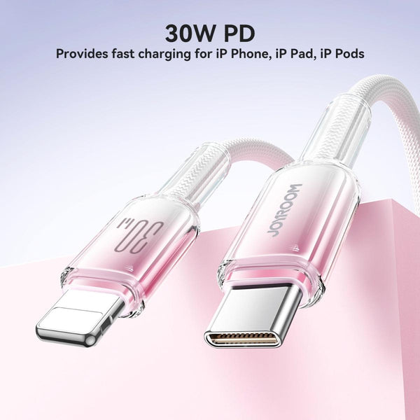 JOYROOM S-A42 Crystal-Clear Series Type-C to Lightning 30W Fast Charging Cable