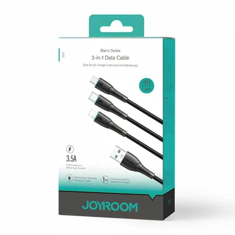 JOYROOM SA33-1T3 Starry 3-in-1 Fast Charging Data Cable