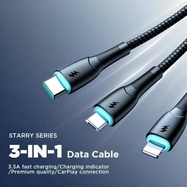 JOYROOM SA33-1T3 Starry 3-in-1 Fast Charging Data Cable