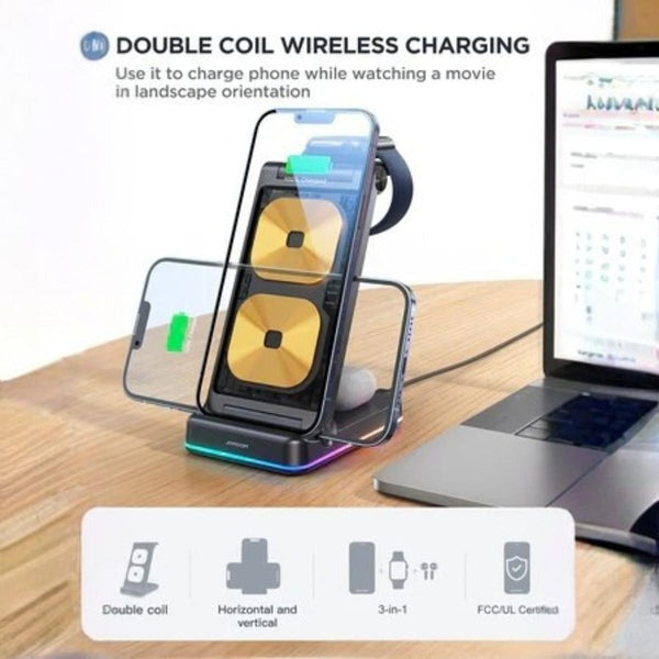 JOYROOM WQN01 3-in-1 Magnetic Wireless Charging Station