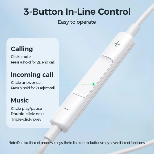 JOYROOM Wired Half In Ear Earphones