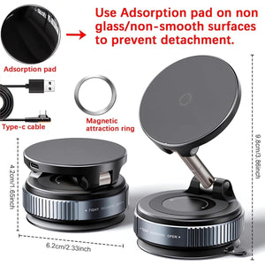 GOJI K007S Wireless Charging Phone Vacuum Suction Magnetic Holder