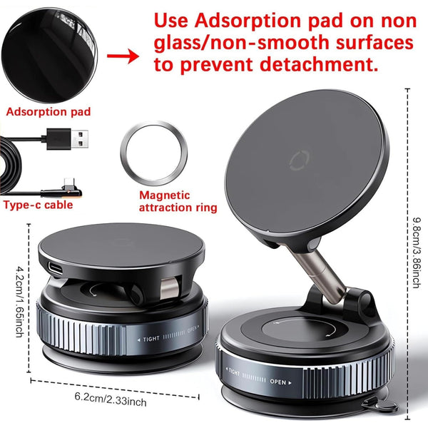 GOJI K007S Wireless Charging Phone Vacuum Suction Magnetic Holder