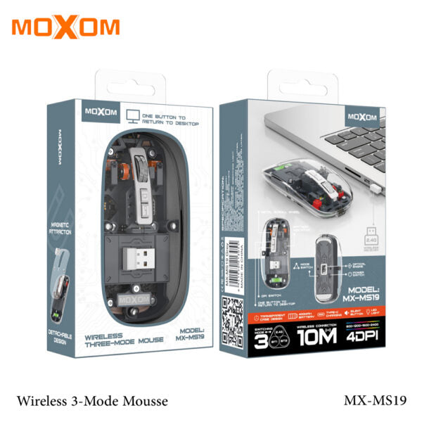Moxom MX-MS19 Wireless 3-Mode Mouse