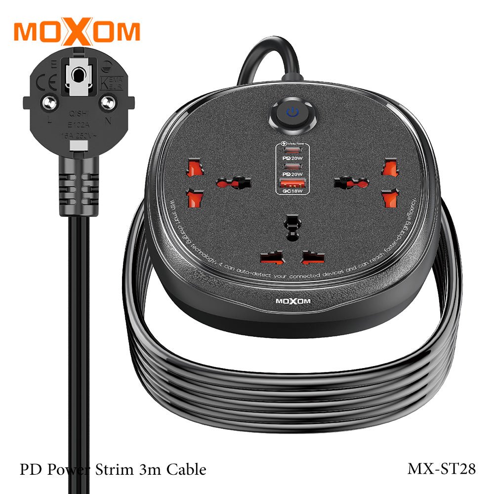 MOXOM MX-ST28 Power Strip 3m