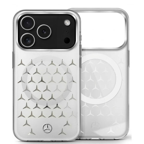 Mercedes Iphone Magsafe White Leaves Pattern Frosted Case Star