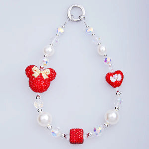 PICOCICI Mickey Bow Tie Love Angel Phone Charm