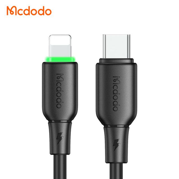 MCDODO CA-4760 36W Type-C to Lightning Data Cable with LED Light 1.2m