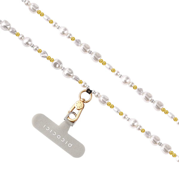 PICOCICI Pearl long Mobile Phone Charm Cross body Phone Charm