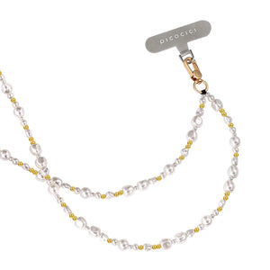 PICOCICI Pearl long Mobile Phone Charm Cross body Phone Charm