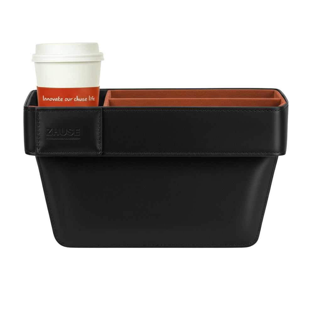 Premium Leather Car Seat Gap Organizer