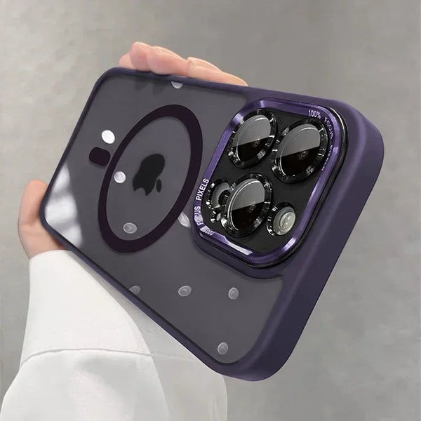 iPhone Clear Luxurious with Camera Lens MagSafe Case